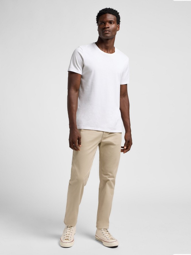 LEE MĘSKIE SPODNIE MATERIAŁOWE LEE SLIM CHINO STONE 112342927