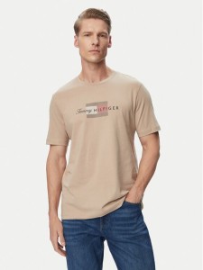 Tommy Hilfiger T-Shirt MW0MW43226 Beżowy Regular Fit