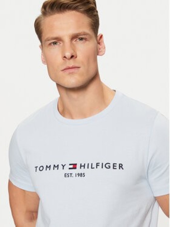Tommy Hilfiger T-Shirt Tommy Logo MW0MW11797 Błękitny Regular Fit