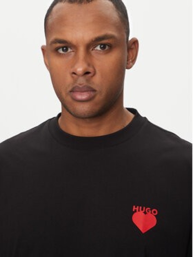 HUGO T-Shirt Dewdam 50530557 Czarny Relaxed Fit