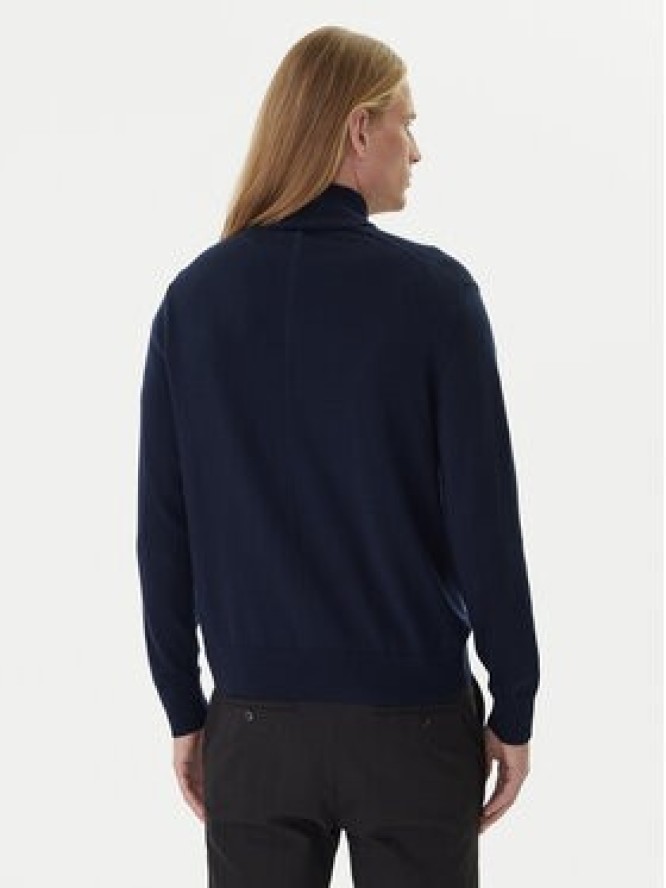 Calvin Klein Sweter LV04LD318G Granatowy Regular Fit