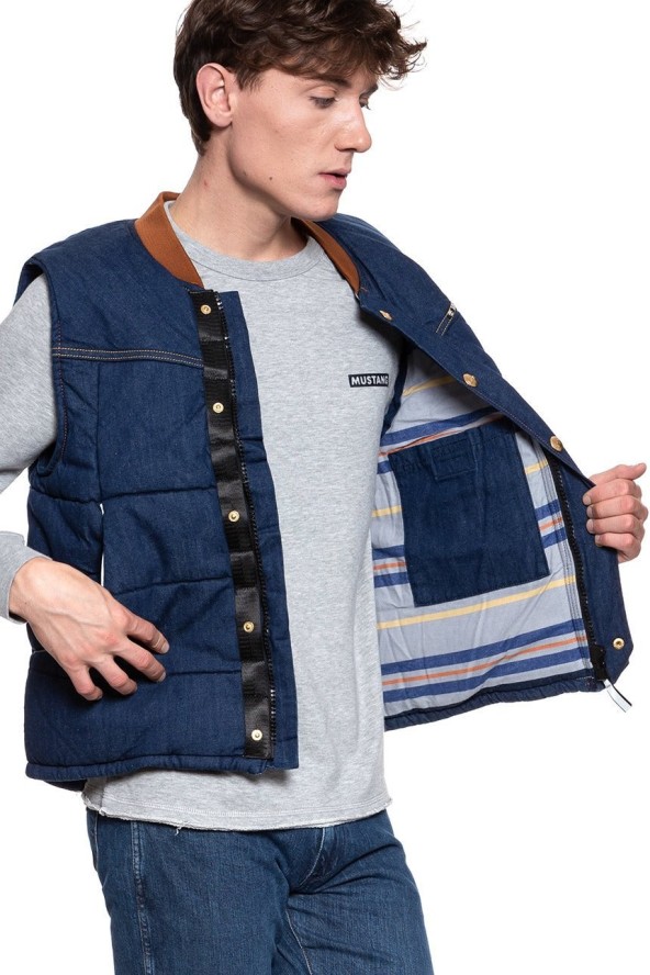 MĘSKI BEZRĘKAWNIK LEE PADDED VEST RINSE L87MGT36 112122932