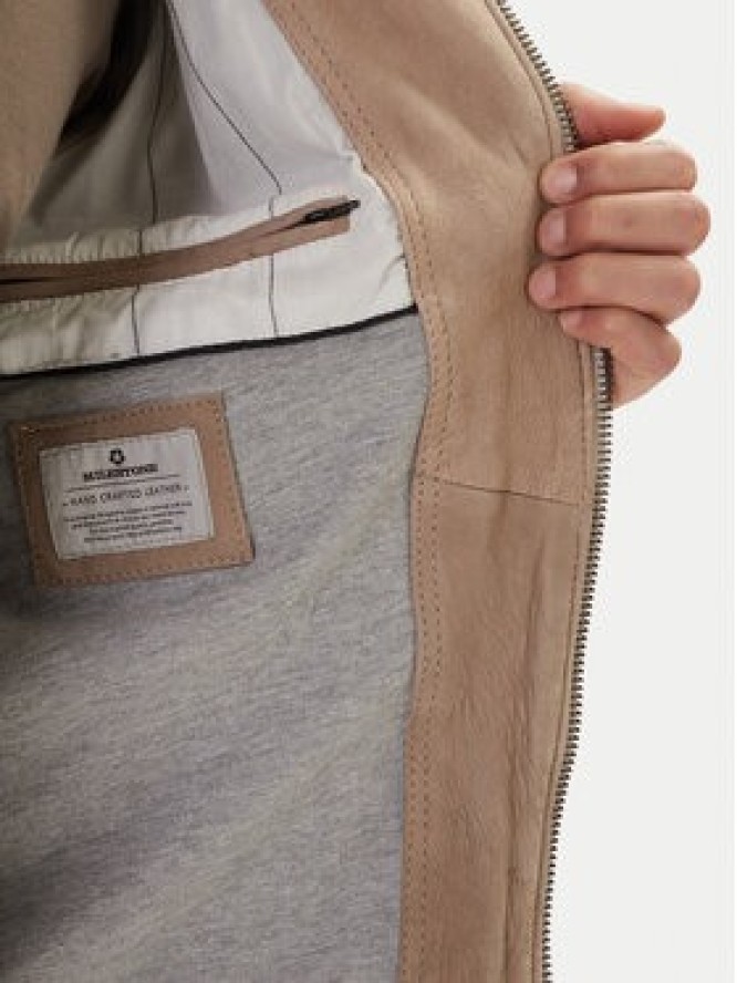 Milestone Kurtka skórzana Rivoli 612205 60785 Beżowy Regular Fit