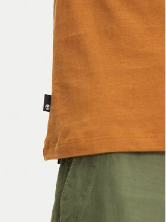 Timberland T-Shirt TB0A5WQQ Beżowy Regular Fit