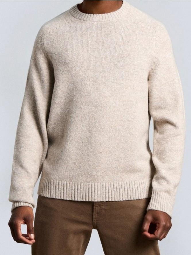 Sweter basic - beżowy