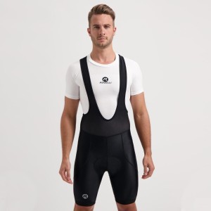 Spodenki rowerowe męskie Rogelli BASIC DE LUXE na szelkach