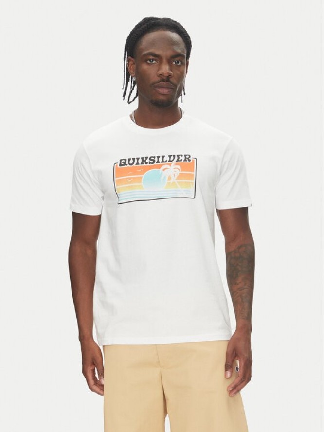 Quiksilver T-Shirt EQYZT08065 Biały Regular Fit