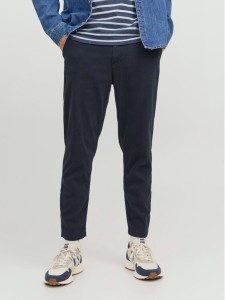 Jack & Jones Chinosy Harlow 12242188 Granatowy Tapered Fit