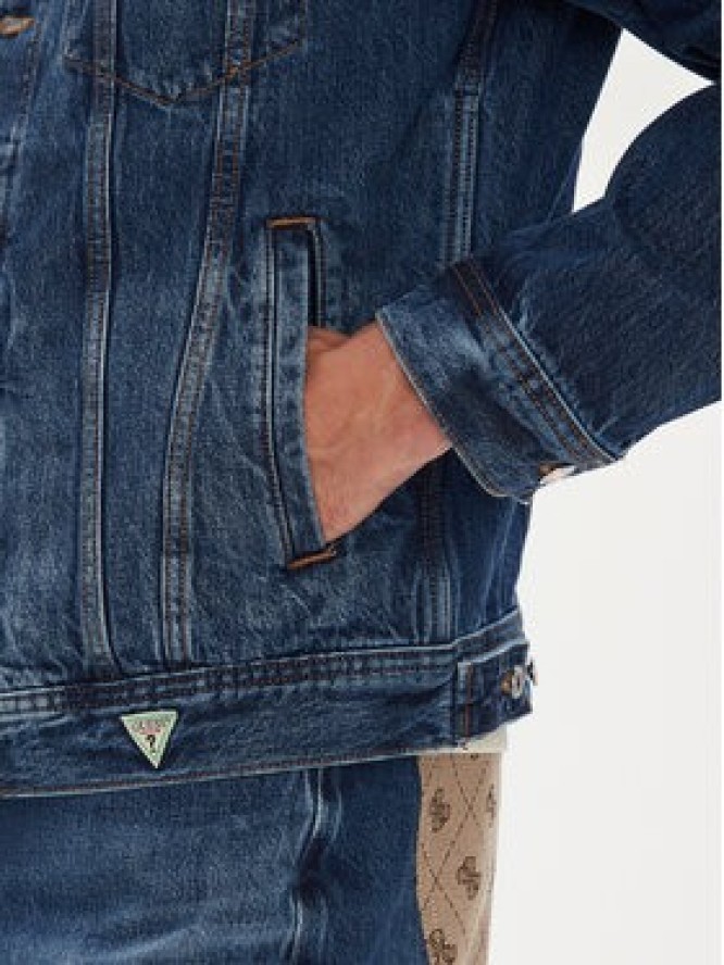 Guess Kurtka jeansowa M5YXN1 D5KT3 Granatowy Regular Fit