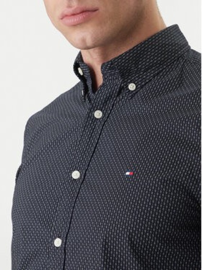 Tommy Hilfiger Koszula MW0MW42460 Granatowy Slim Fit