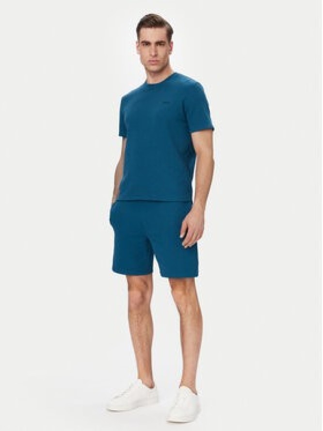 BOSS Szorty sportowe Waffle 50535884 Niebieski Regular Fit
