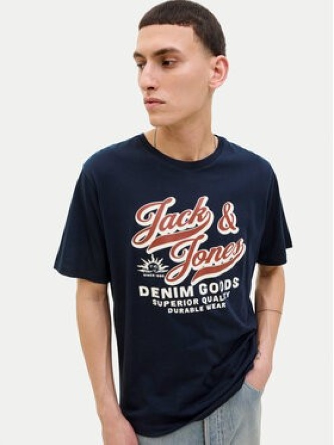 Jack & Jones T-Shirt Logo 12279535 Granatowy Standard Fit