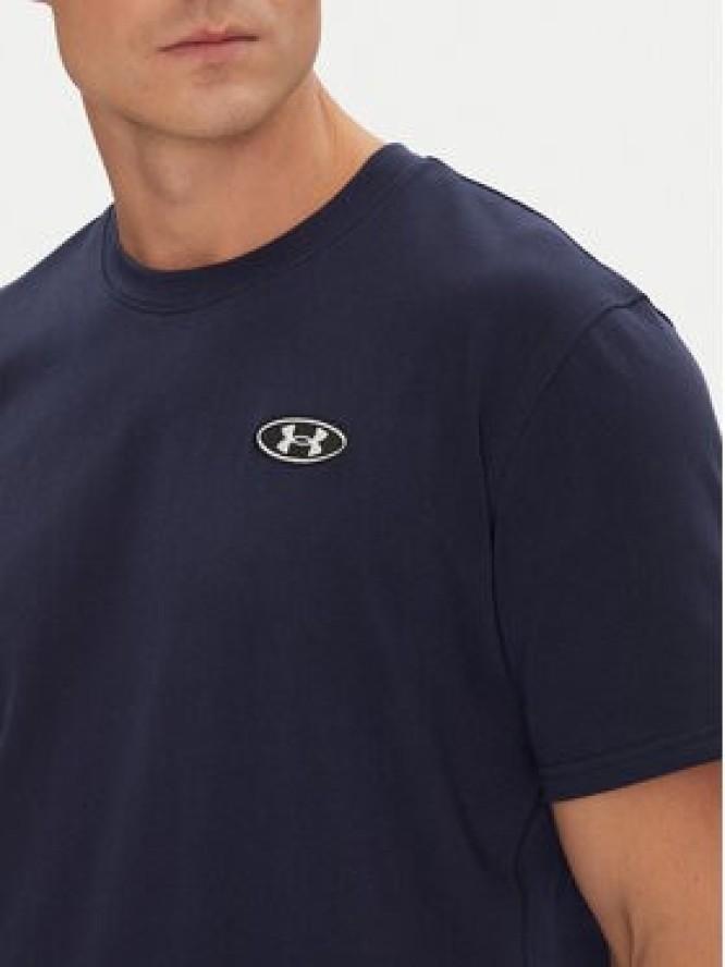 Under Armour T-Shirt Ua Hw Lc Patch Ss 1382902 Granatowy Loose Fit