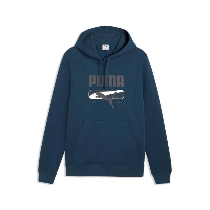 Męska dzianinowa bluza z kapturem PUMA Sport Logo Play PUMA