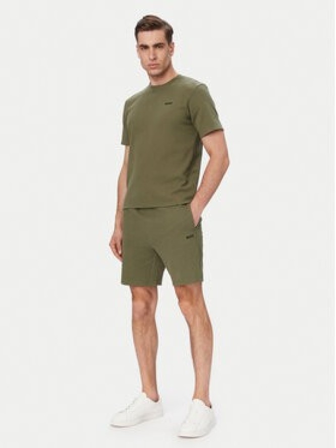 BOSS Szorty sportowe Waffle 50535884 Zielony Regular Fit