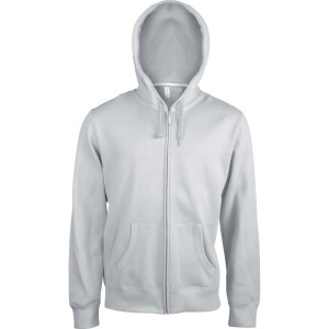 Bluza z kapturem i zamkiem błyskawicznym Kariban blanc