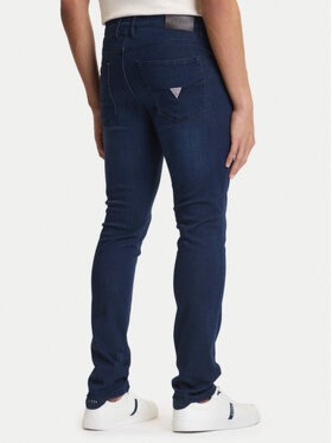 Guess Jeansy M6GAS2 D1086 Granatowy Slim Tapered Fit