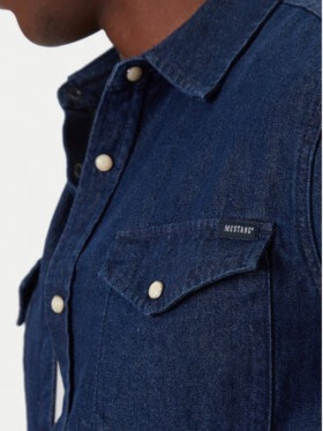 Mustang Koszula jeansowa Duver 1016950 Granatowy Regular Fit