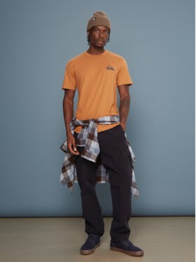 Quiksilver T-Shirt Ev Mini Logo Ss EQYZT08181 Pomarańczowy Regular Fit