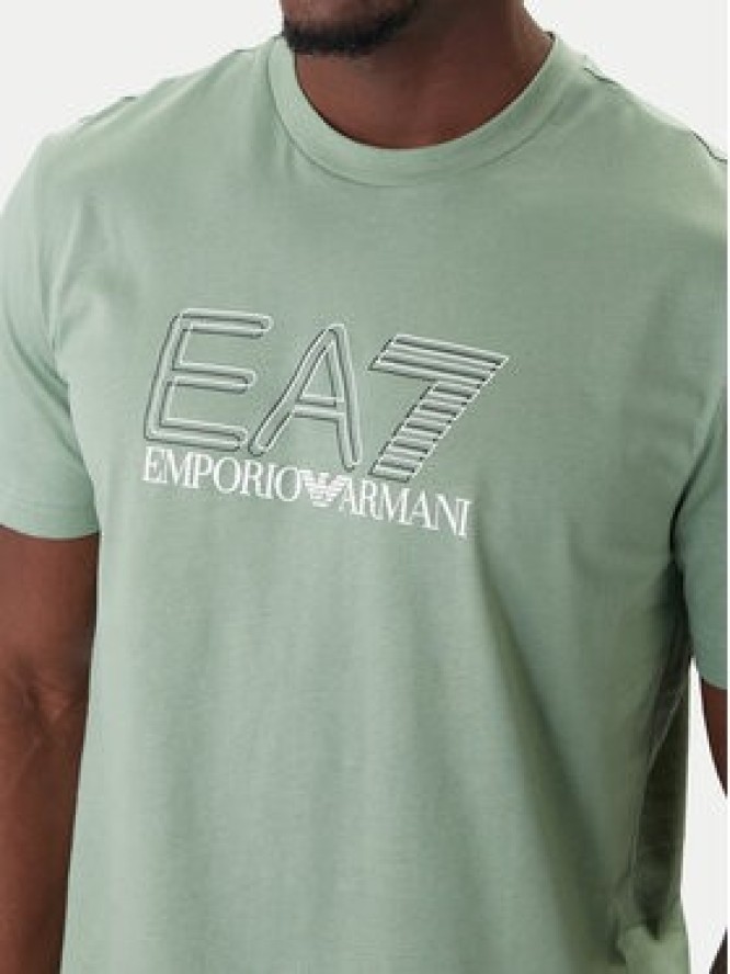 EA7 Emporio Armani T-Shirt 7M001307 AF10375 U7243 Zielony Regular Fit