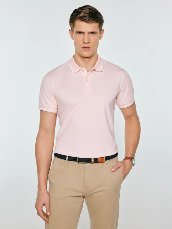 koszulka męska polo różowa wladym 601