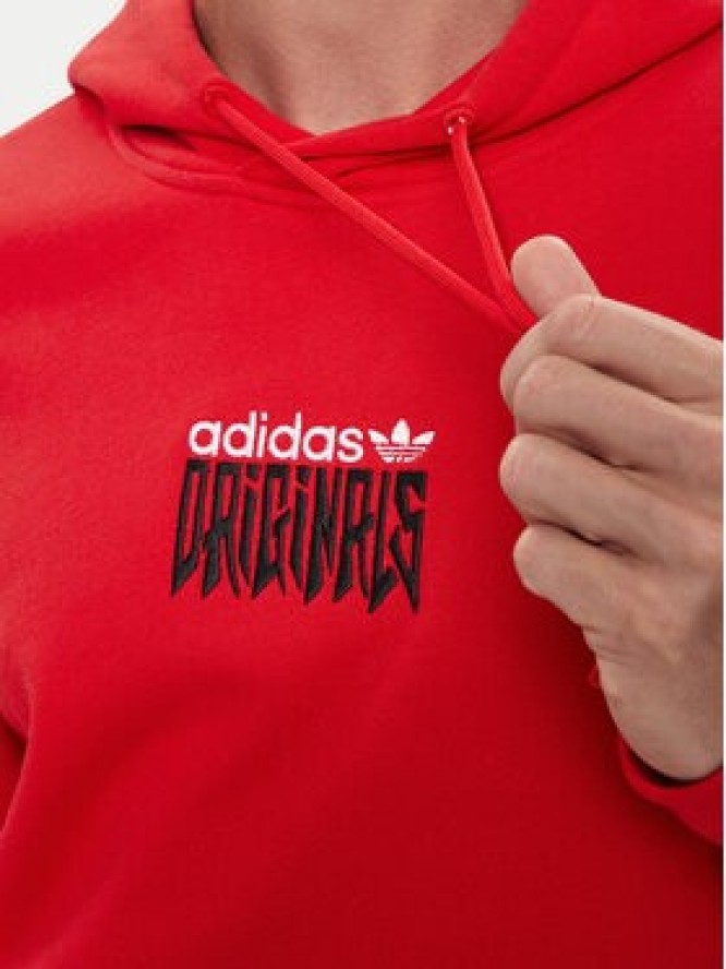 adidas Bluza Graphic IZ4835 Czerwony Loose Fit