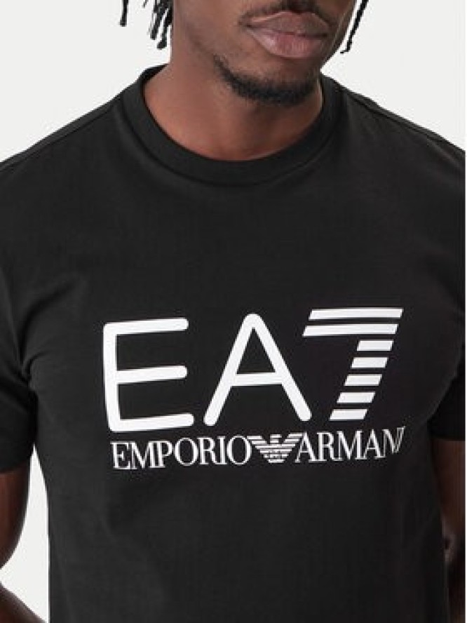 EA7 Emporio Armani T-Shirt 7M001412 AF22264 UC001 Czarny Regular Fit