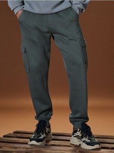 Spodnie tapered cargo fit - khaki