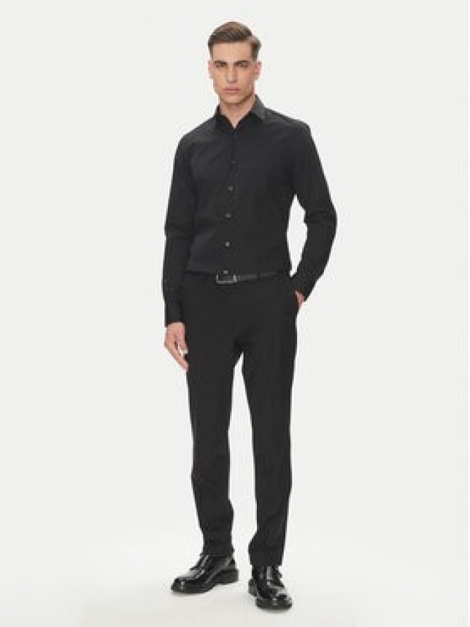 Calvin Klein Koszula Essential LV019EU000 Czarny Slim Fit