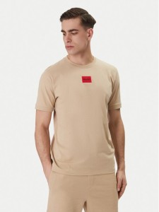 HUGO T-Shirt Diragolino212 50447978 Beżowy Regular Fit