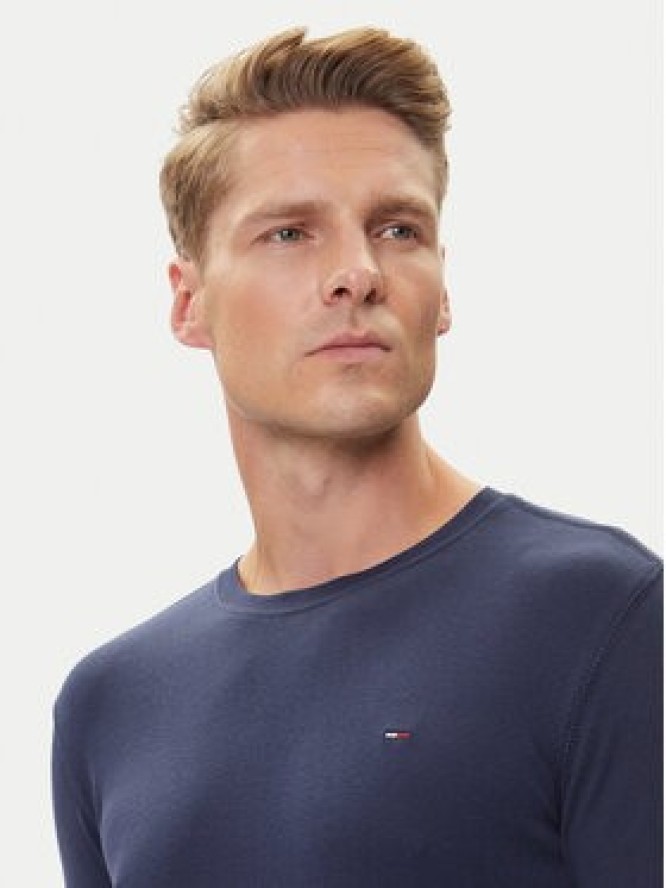 Tommy Jeans Longsleeve DM0DM04409 Granatowy Slim Fit