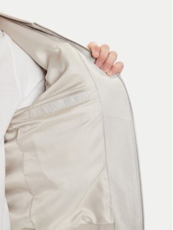 BOSS Kurtka skórzana Johice 50543505 Beżowy Regular Fit