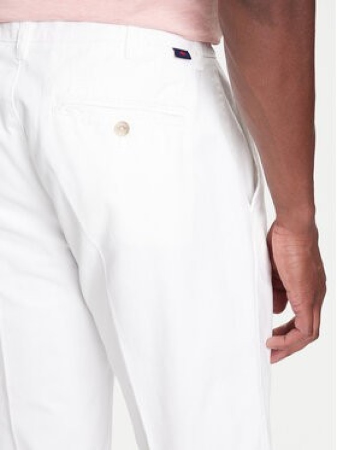 Robe di Kappa Szorty materiałowe Oris 600BTI0 Écru Slim Fit