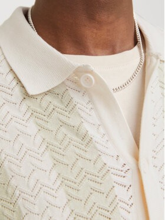 Jack & Jones Koszula Tyler 12272863 Écru Loose Fit