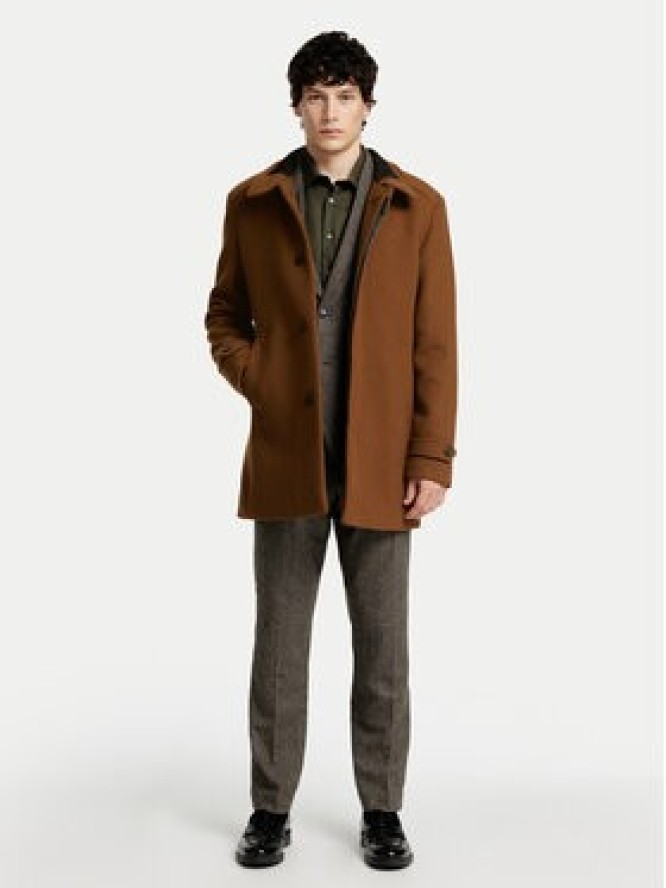 Selected Homme Płaszcz wełniany 16094322 Brązowy Regular Fit