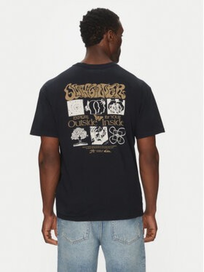 Quiksilver T-Shirt EQYZT08032 Czarny Oversize