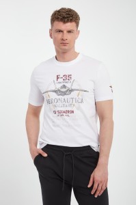 T-shirt męski z grafiką AERONAUTICA MILITARE