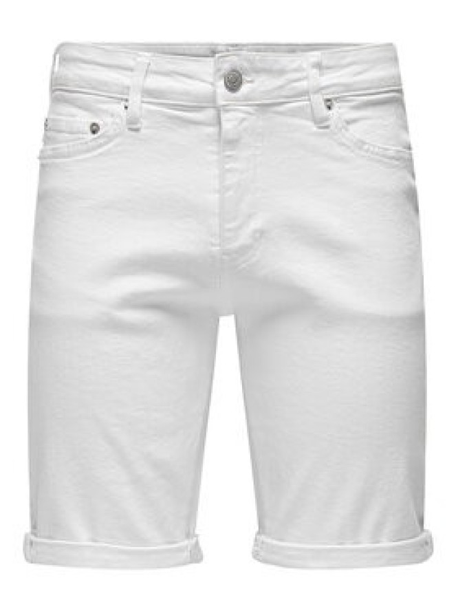 Only & Sons Szorty jeansowe Ply 22029297 Biały Regular Fit