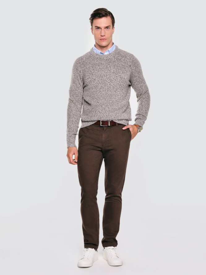 Spodnie męskie chinosy brązowe Erhatin 803