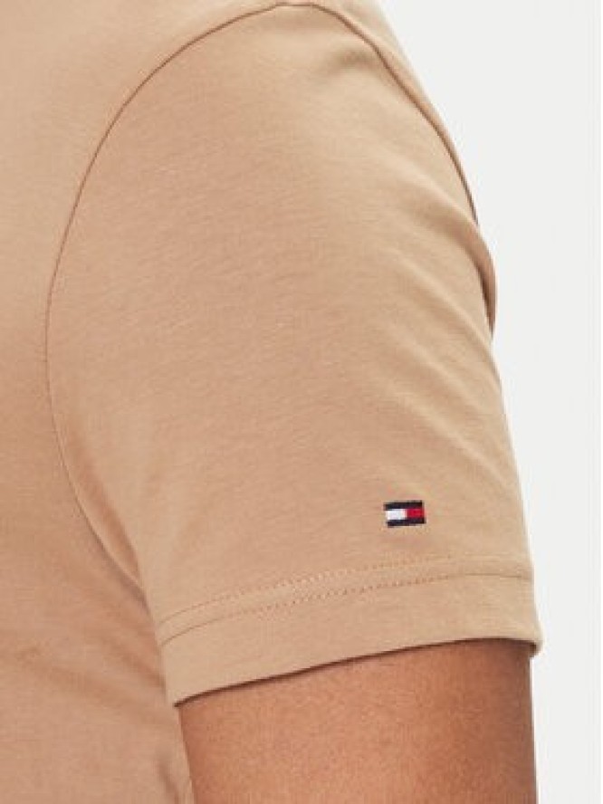 Tommy Hilfiger T-Shirt Logo MW0MW11797 Beżowy Regular Fit