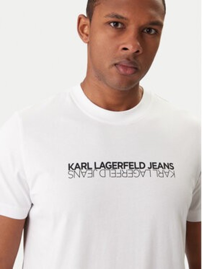 Karl Lagerfeld Jeans T-Shirt B1M17063 Biały Regular Fit