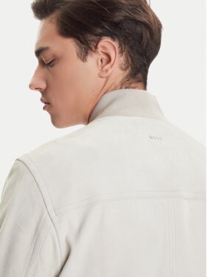 BOSS Kurtka skórzana Johice 50543505 Beżowy Regular Fit