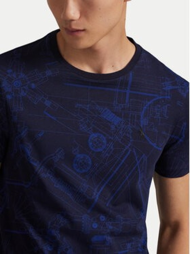 Polo Ralph Lauren T-Shirt 710P04019001 Granatowy Custom Slim Fit