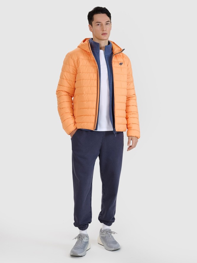 4F Kurtka puchowa z wypełnieniem syntetycznym męska - pomarańczowa XXL