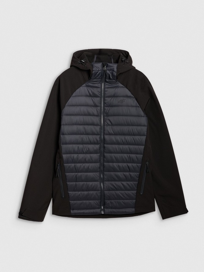 4F Kurtka softshell wiatroodporna membrana 5000 męska - czarna M