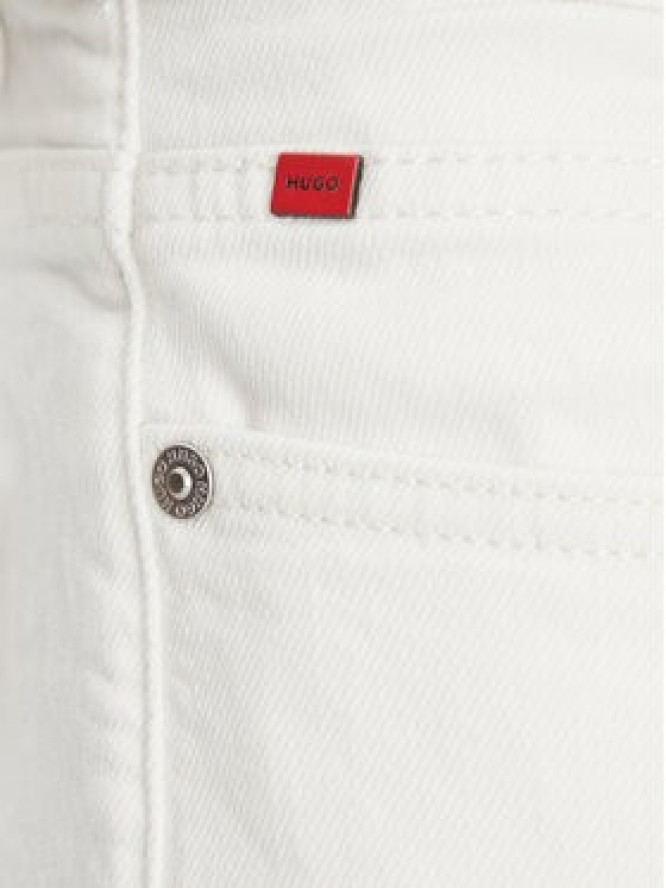 HUGO Jeansy 50537696 Biały Extra Slim Fit