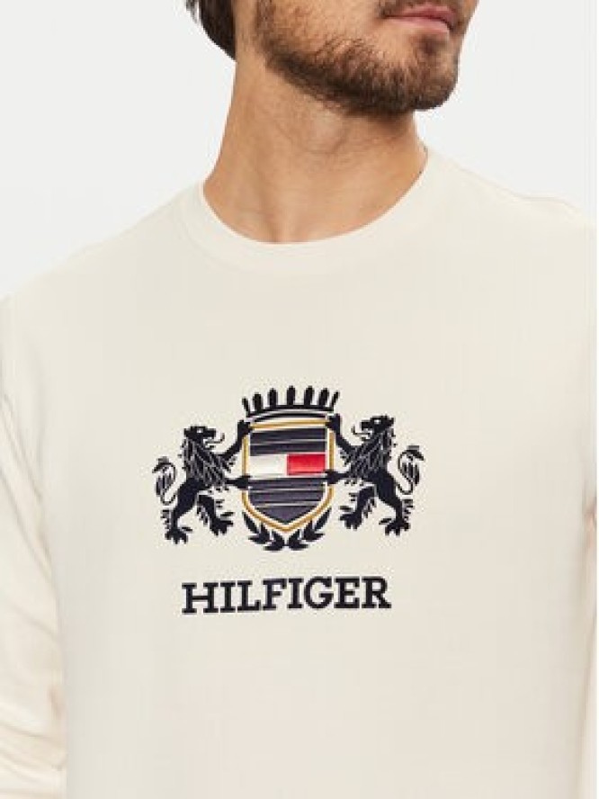 Tommy Hilfiger Bluza Icon MW0MW38349 Écru Regular Fit