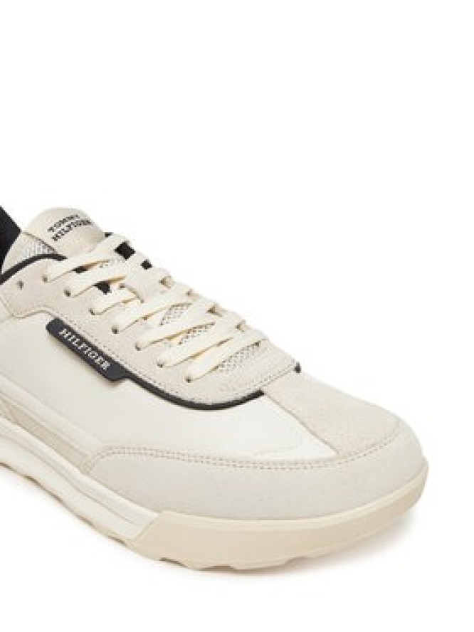 Tommy Hilfiger Sneakersy Retro Runner Nylon Mix FM0FM05523 Écru