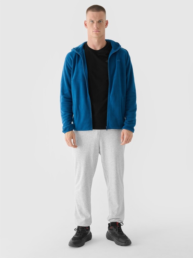 4F Polar regular z kapturem męski - turkusowy L