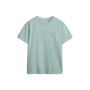 T-shirt lniany z kieszenią Superdry Classic